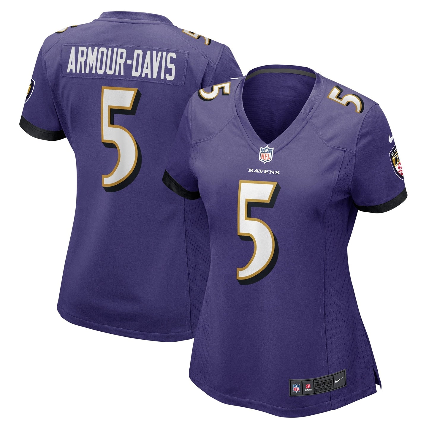 Women's Nike Jalyn Armour-Davis Purple Baltimore Ravens Game Player Jersey